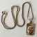 Vintage sterling silver diamond cut chain with gold