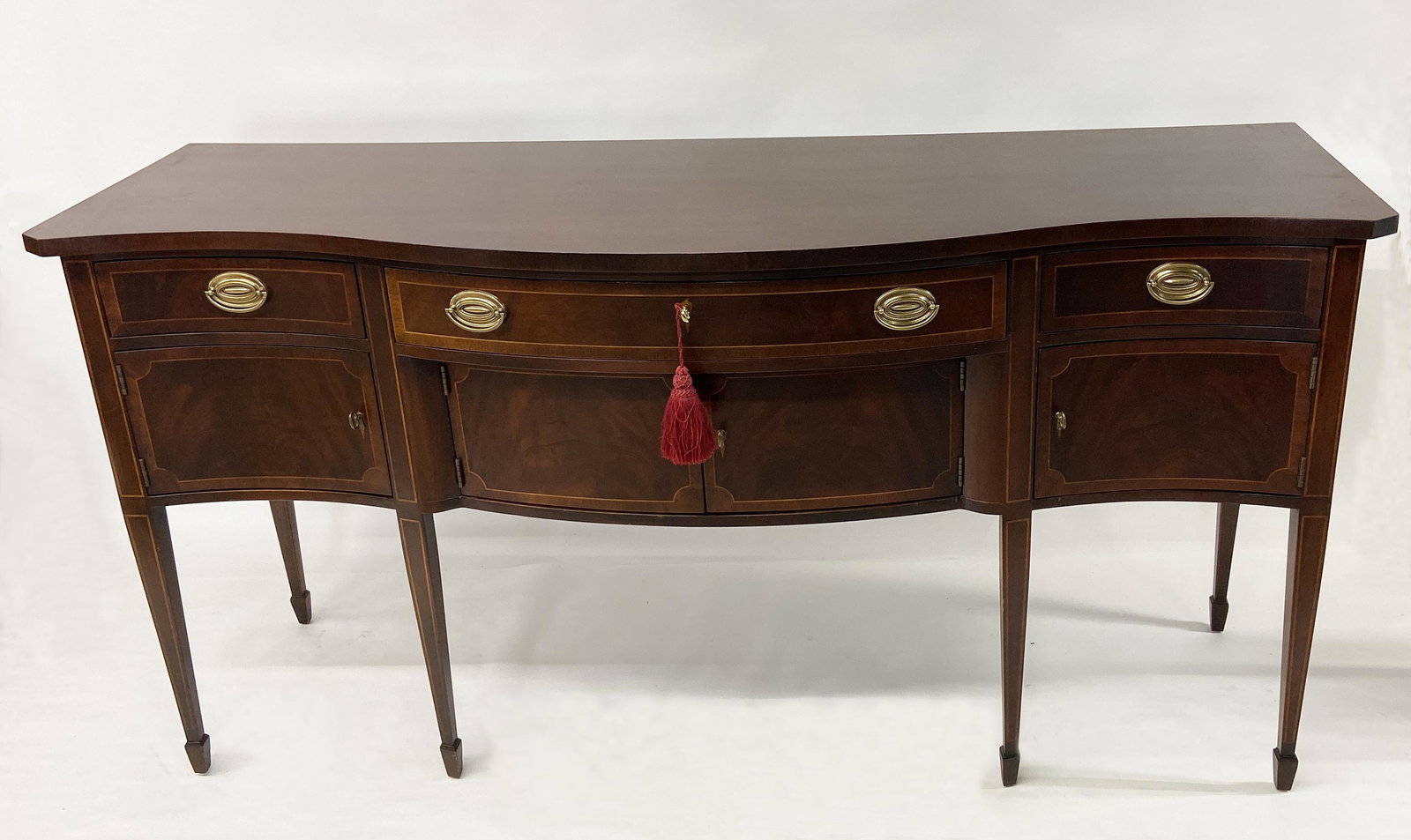 Wellington Hall Mahogany Buffet or Sideboard.: Measures 36 1/2" Tall, 72" Wide, and 24" Front-to-Back. In overall very good condition, with maybe a tiny nick here or there.