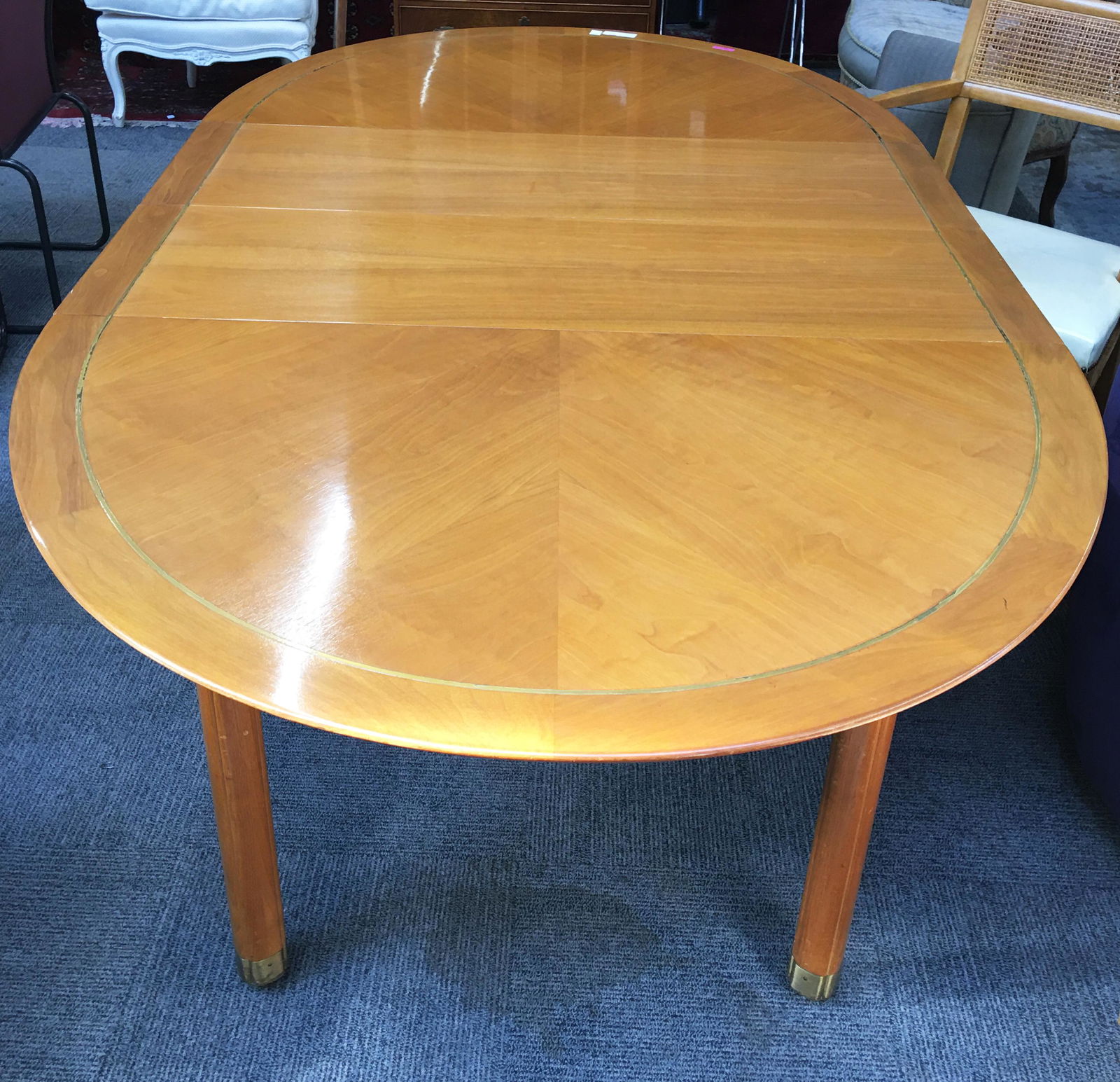 Baker Dining Table by Michael Taylor.: Comes with Three Leaves.