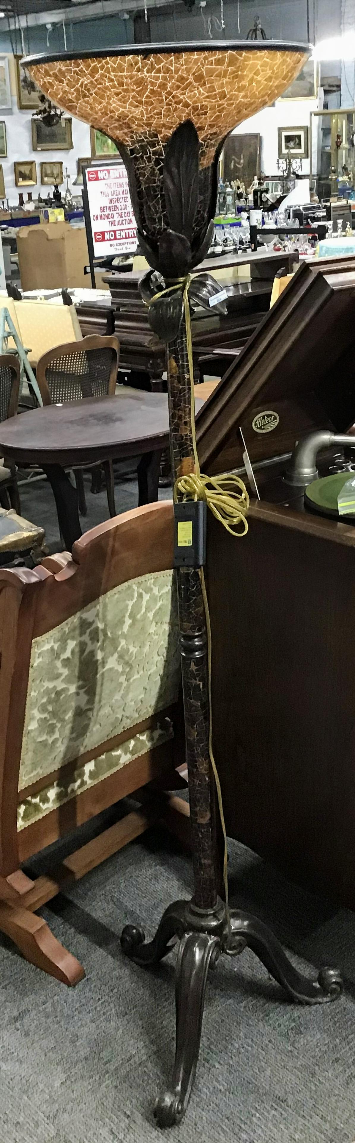 Retro-Look 6' Torchier Lamp.: Third-Party Shipping or Pick-up Required.
