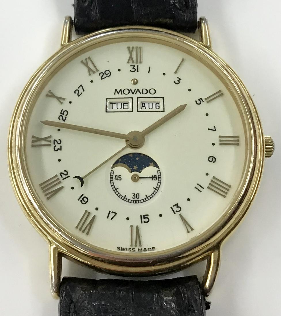 Movado Men's Watch w/Day & Month.: Also, with a Stars Dial. Not Currently Operating, Probably needs a Battery.