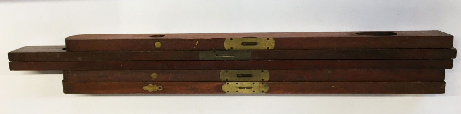 Lot of 5 Long Antique Wooden Levels.: 41" and 48" Long. One Henry Disston & Sons, One Akron Eclipse Level by the Baker-McMillen Co., Two Standard Eclipse Levels by the Baker-McMillen Co., and one Stanley Level. Third-Party Shipping Requir