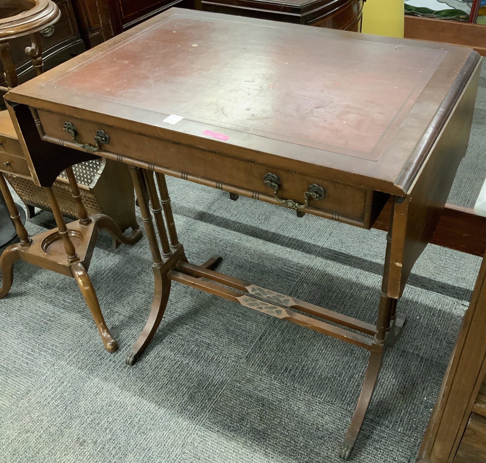 30" Tall by 28" Dropleaf Writing Table.: Third-Party Freight Shipping or Personal Pickup Required.