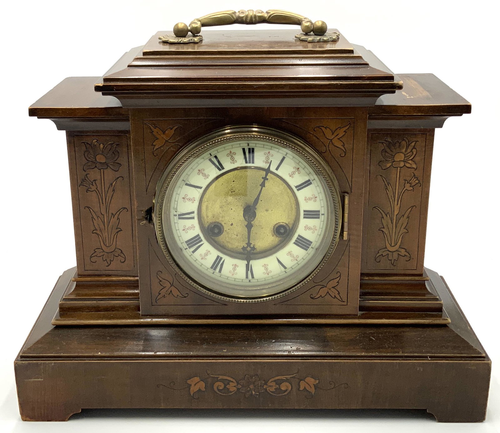 Vintage Junghans Wood Mantel Clock.