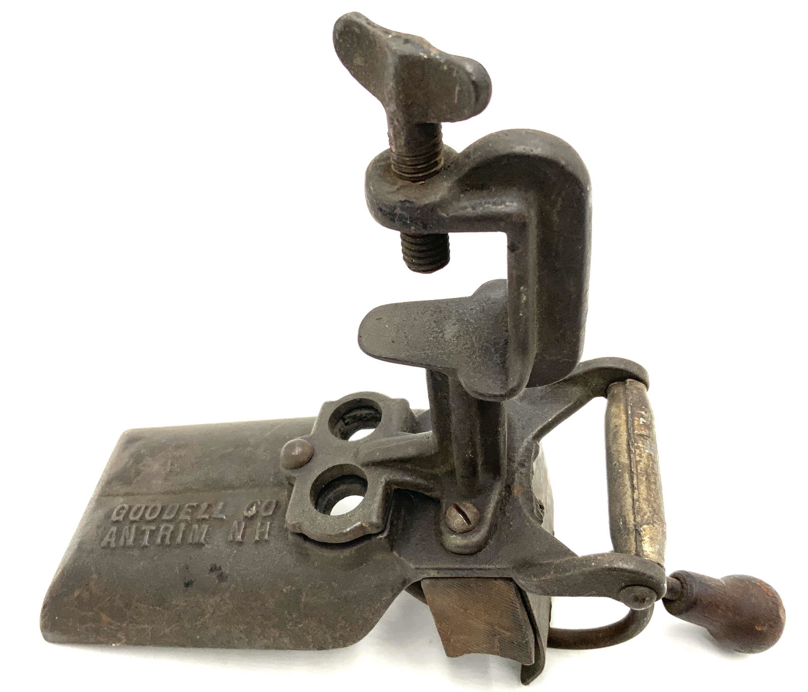 Antique Primitive Metal Cherry / Olive Pitter.: Made by the Goodell Co.