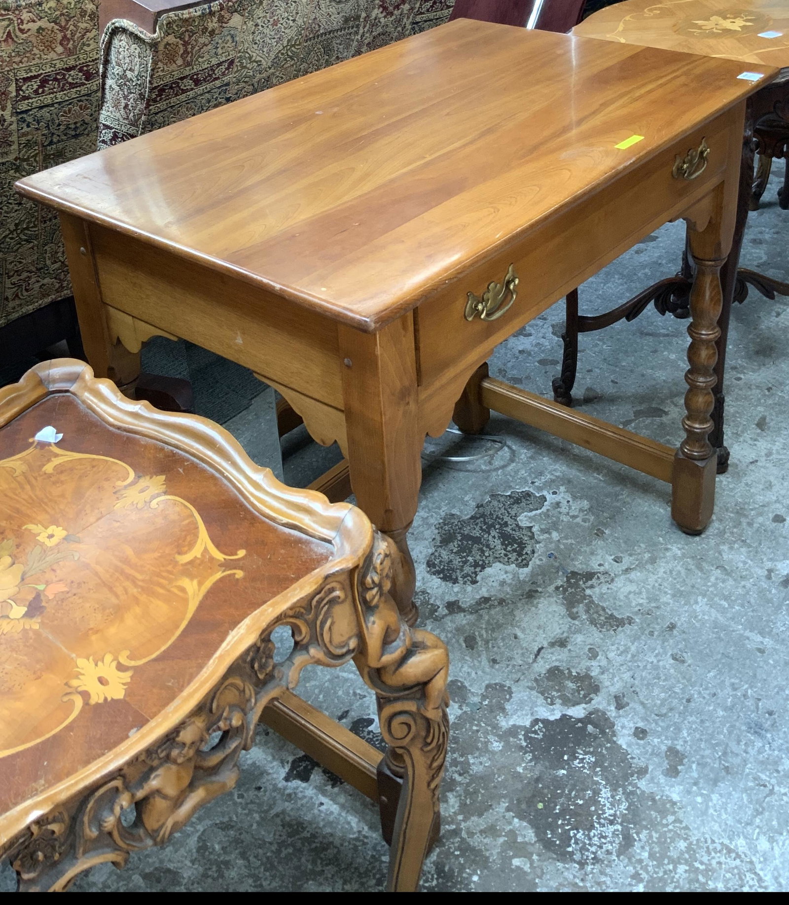 Leopold Stickley 33" Diameter Table.: Third-Party Freight Shipping or Personal Pickup Required.