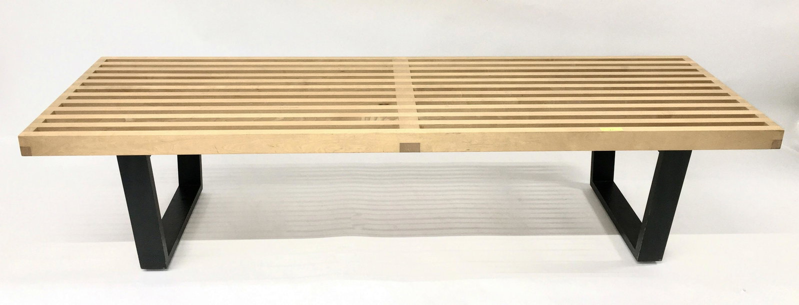 George Nelson Platform Bench by Herman Miller.: Signed Underneath. In Very Good Condition. Measures 60 1/2" Wide by 18 1/2" Deep by 14 3/8" Tall. Third-Party Freight Shipping or Personal Pickup Required.