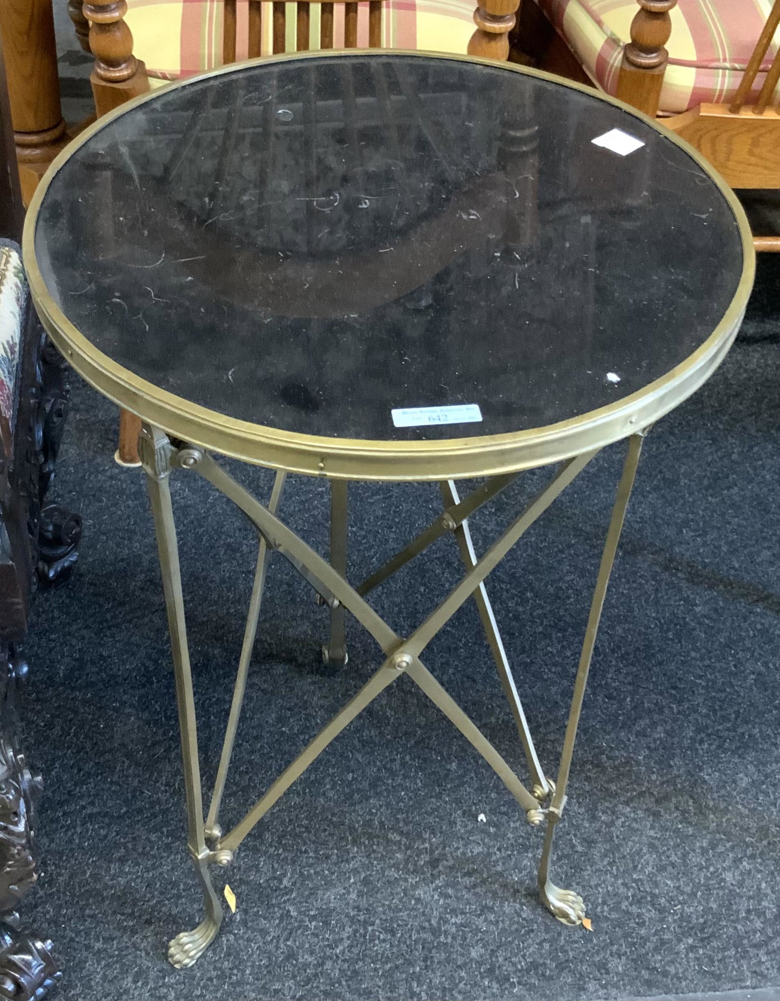 17" Diameter 3-Legged Metal Table.: Third-Party Freight Shipping or Personal Pickup Required.