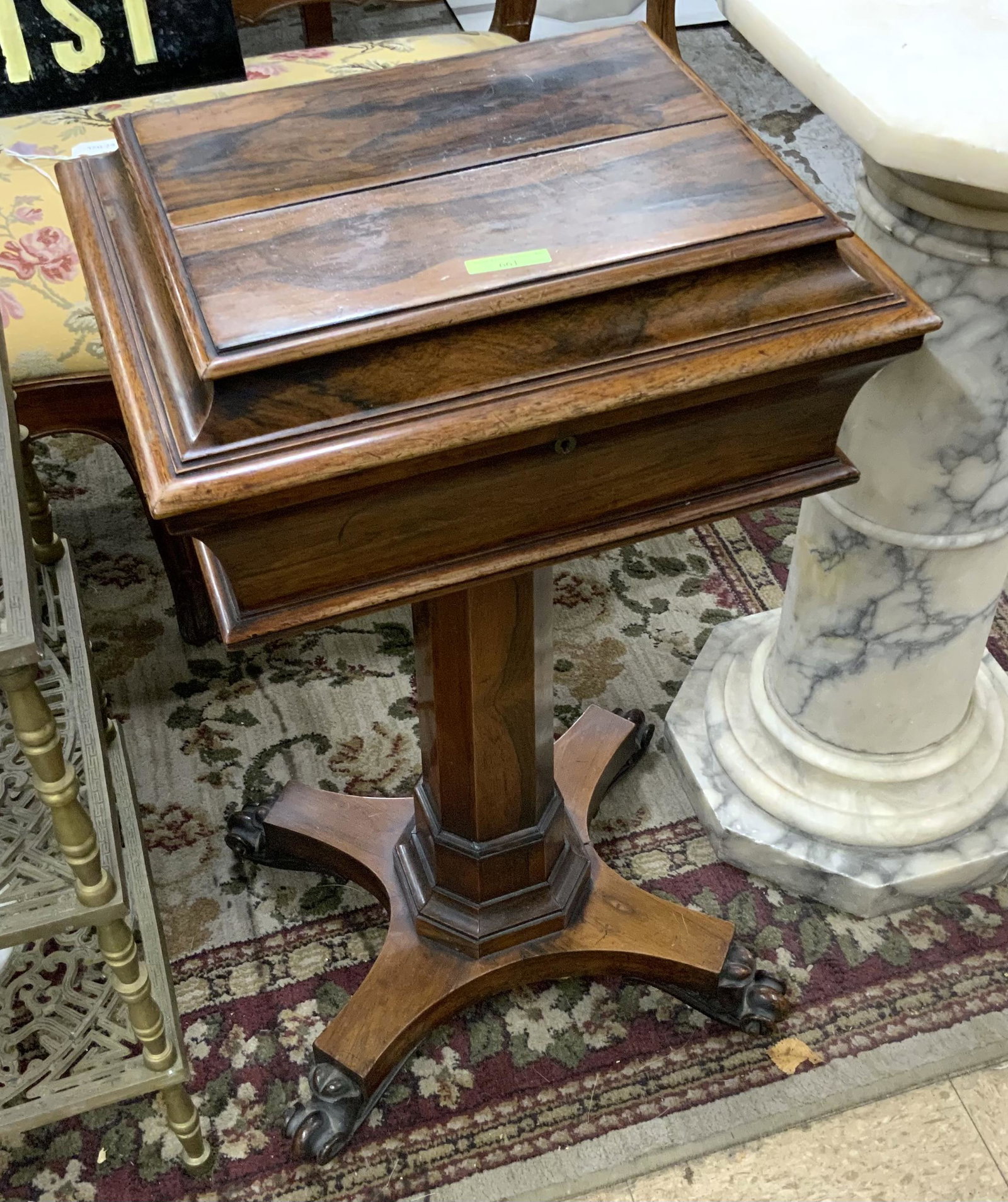 32" Tall Rosewood Sewing Cabinet.: Third-Party Freight Shipping or Personal Pickup Required.