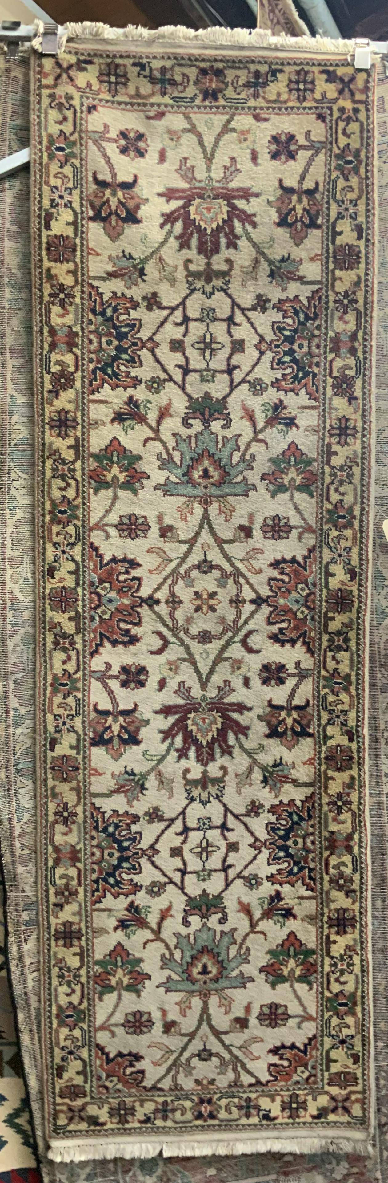 2' 6" x 7' 10" Brown & Tan Runner Rug.: Third-Party Shipping or Personal Pickup Required.