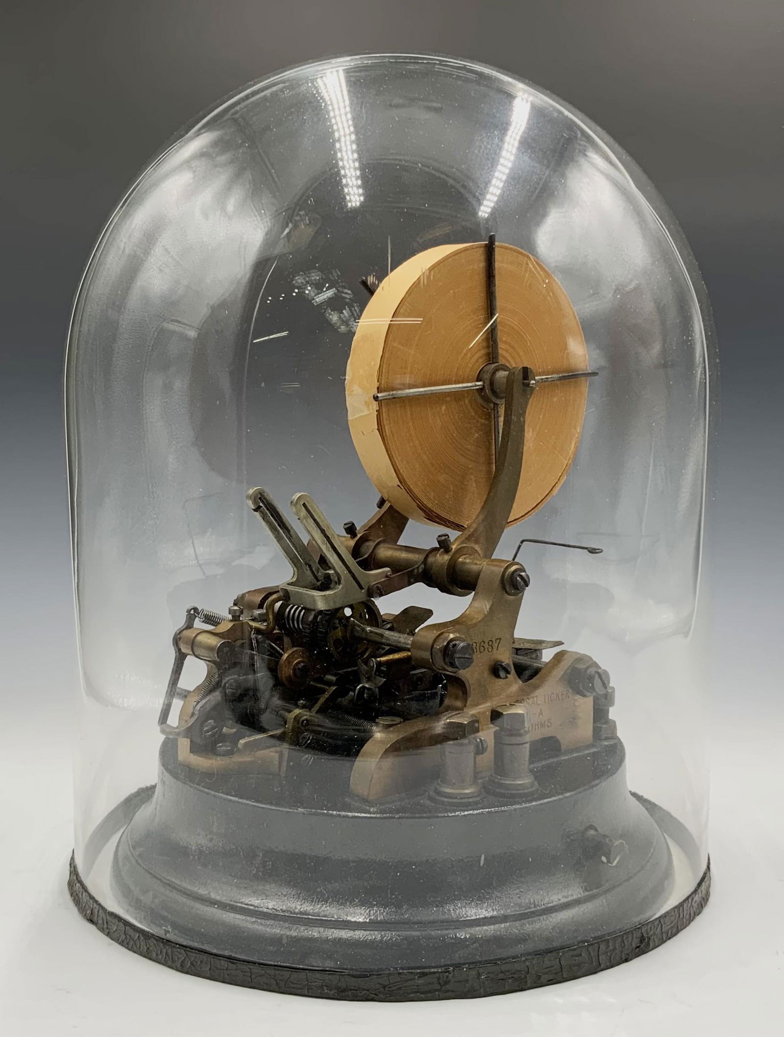 Universal Ticker Tape Machine #3-A , With Dome. (1 of 4)