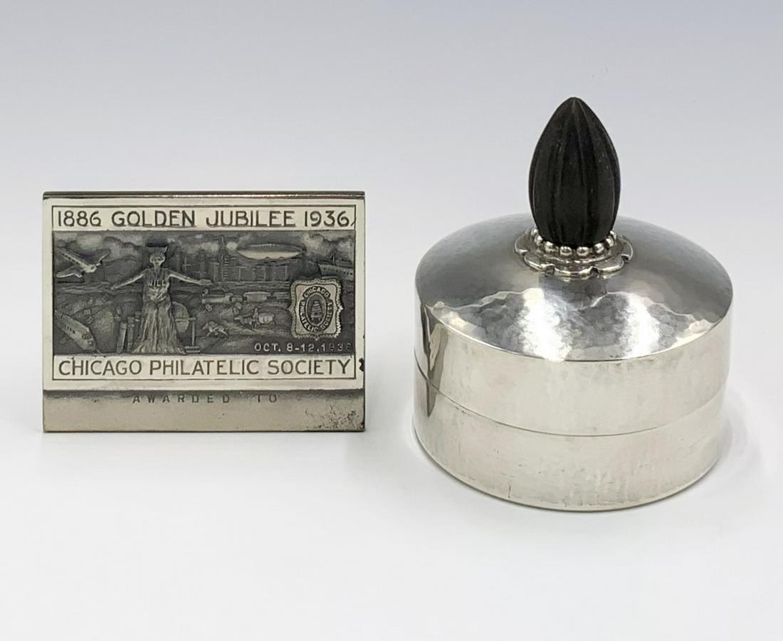 Kalo Sterling Stamp Holder & Sterling Medallion. (1 of 4)