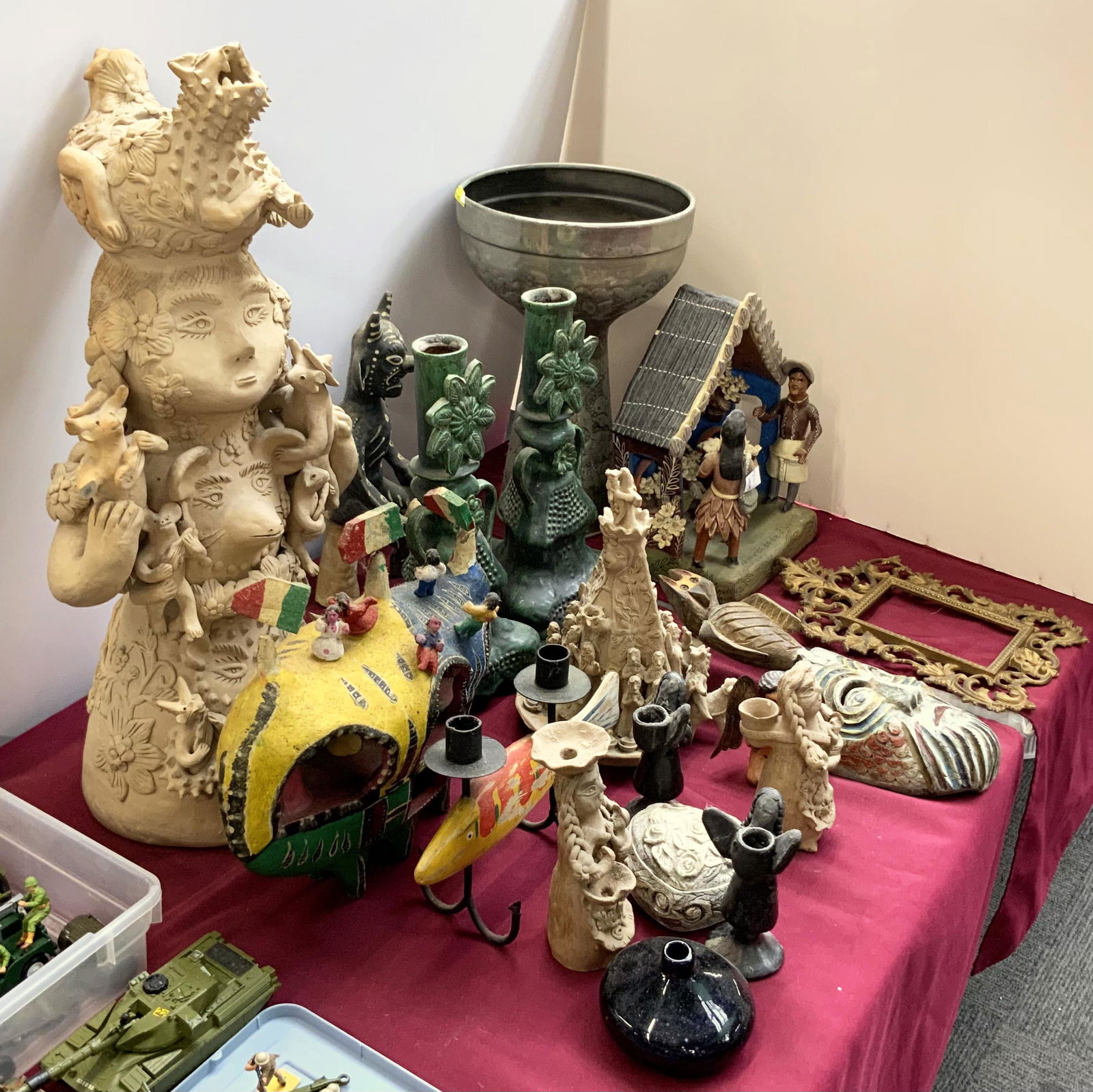 Lot of Mexican Pottery Pieces. (1 of 1)