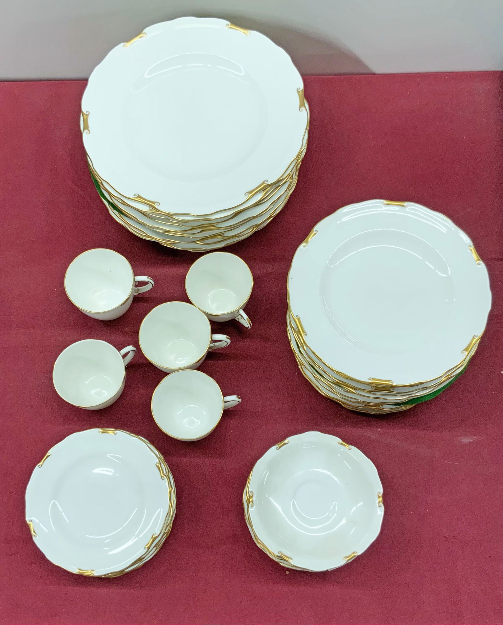 Partial Set of Royal Crown Derby "Regency" China. (1 of 2)