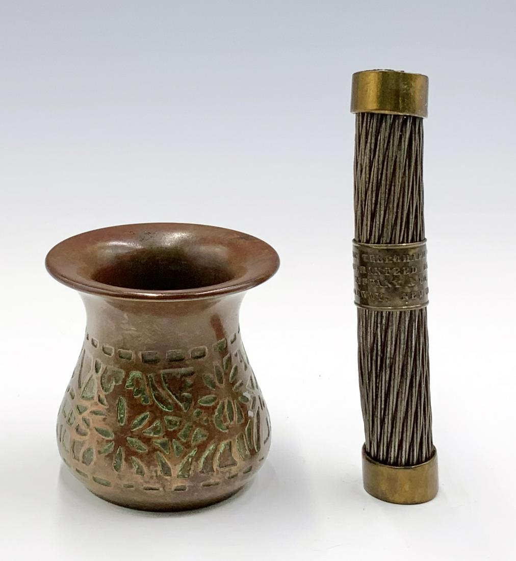 Lot: 2 Tiffany Pcs.- Transatlantic Cable & Vase. (1 of 12)