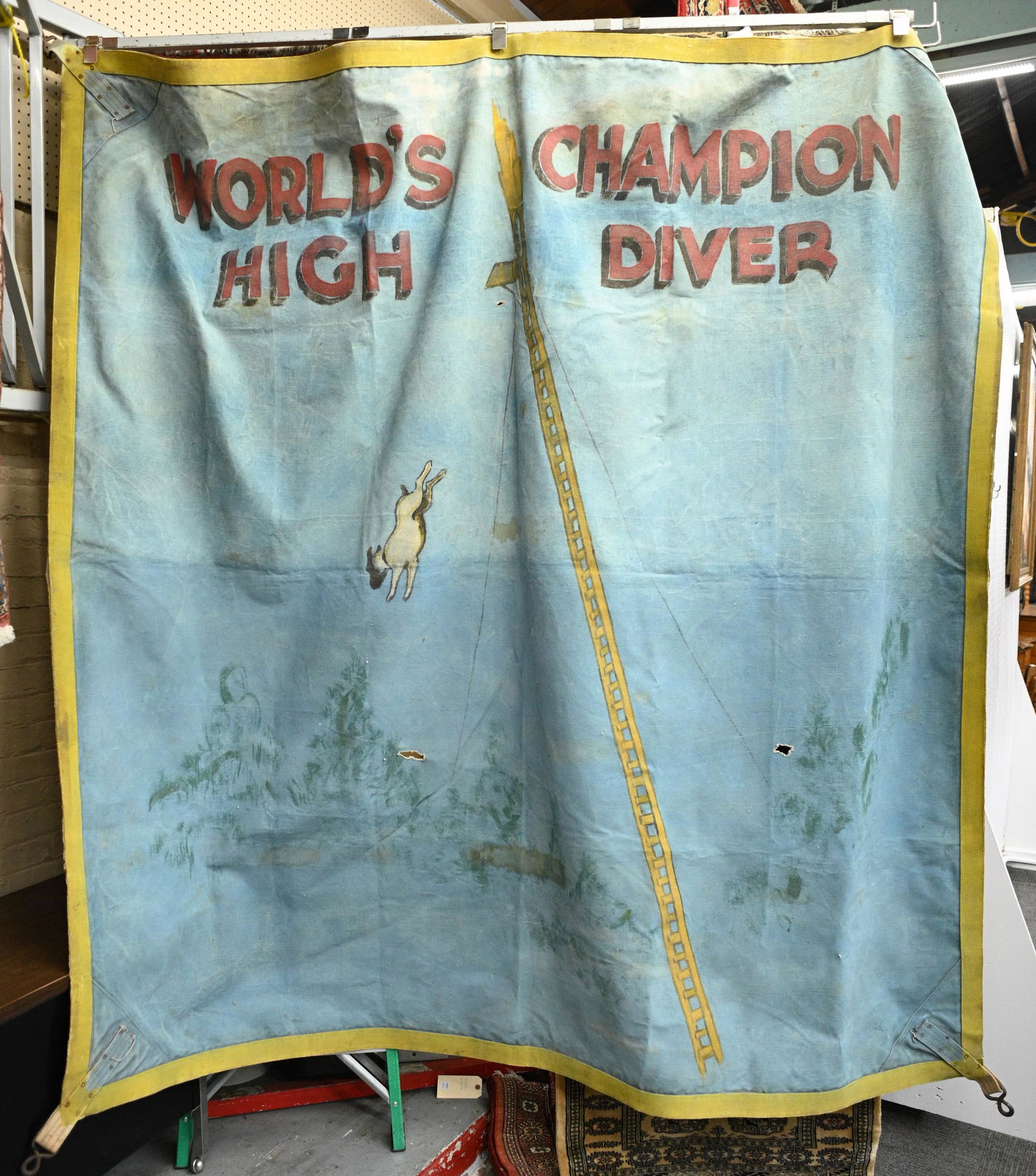 Vintage Canvas Circus Sideshow Sign / Banner. (1 of 5)