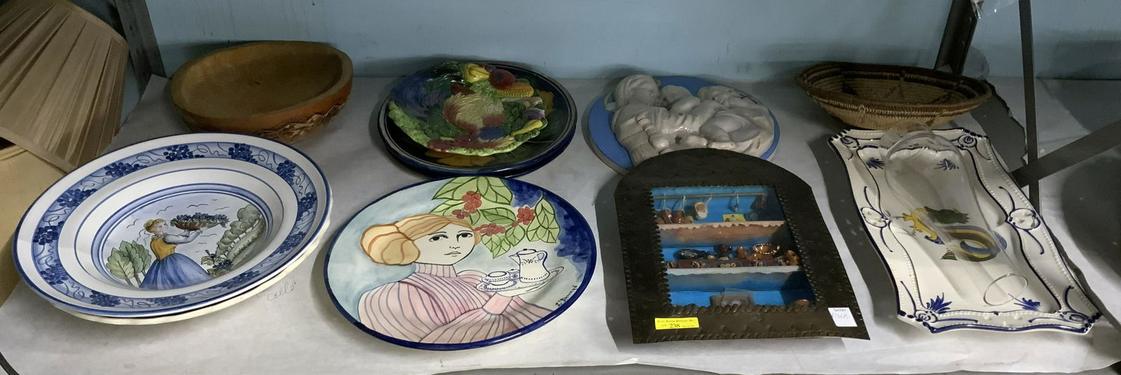 Lot of Pottery Plates, Plaques & Bowls. (1 of 1)