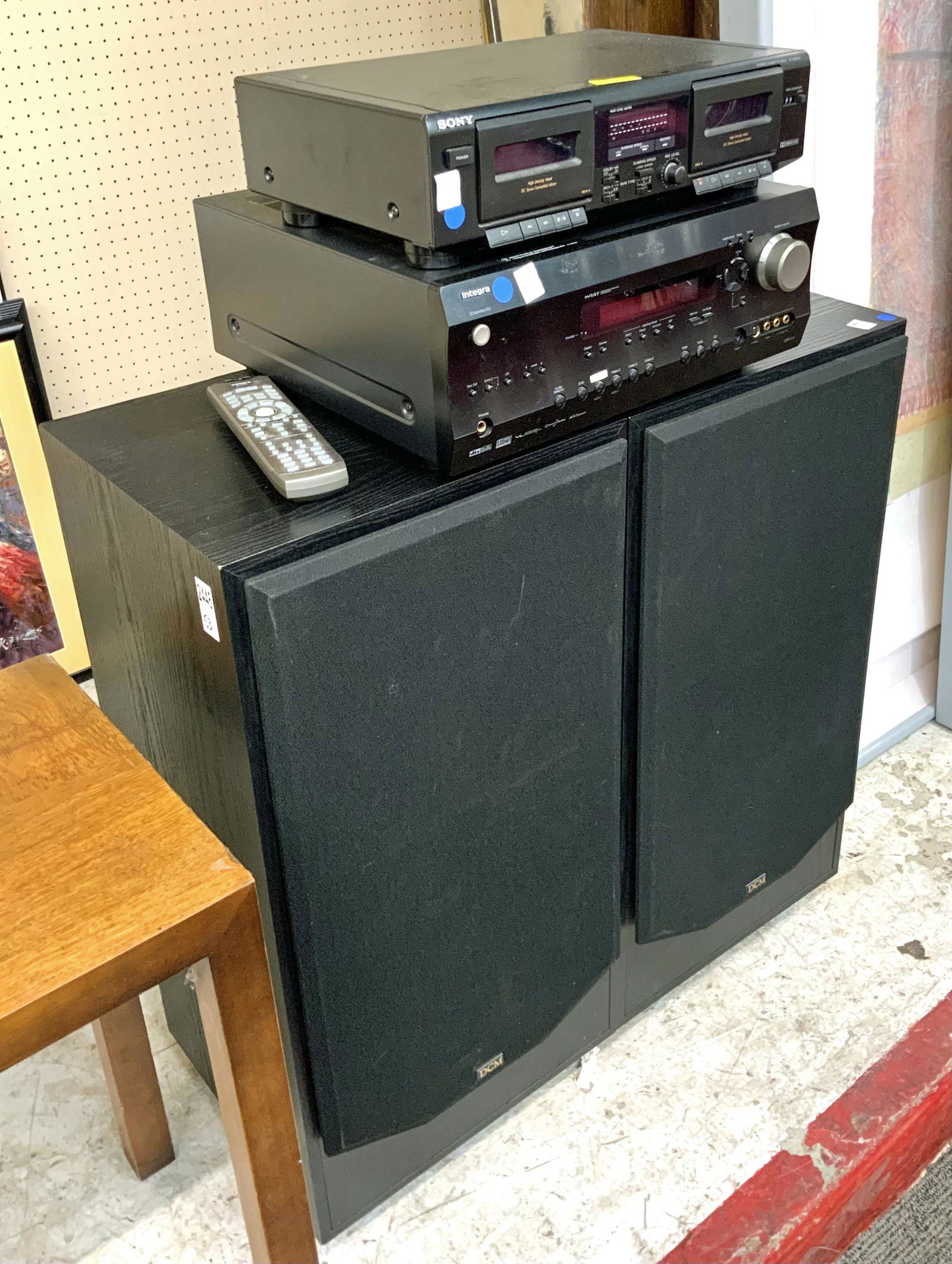 Stereo System w/2 Black DCM Speakers, etc. (1 of 1)