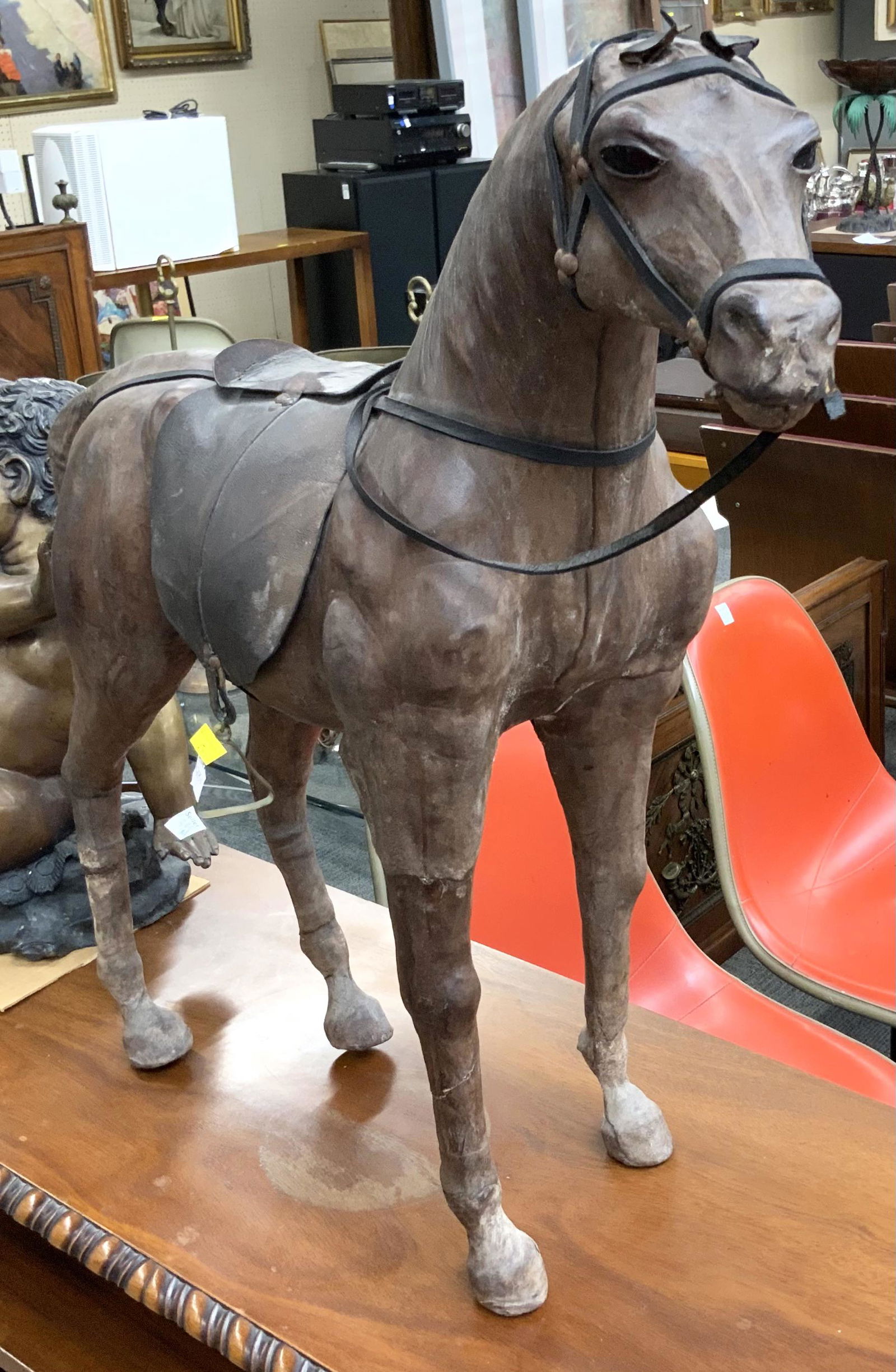 Large Leather Horse with a Saddle. (1 of 1)