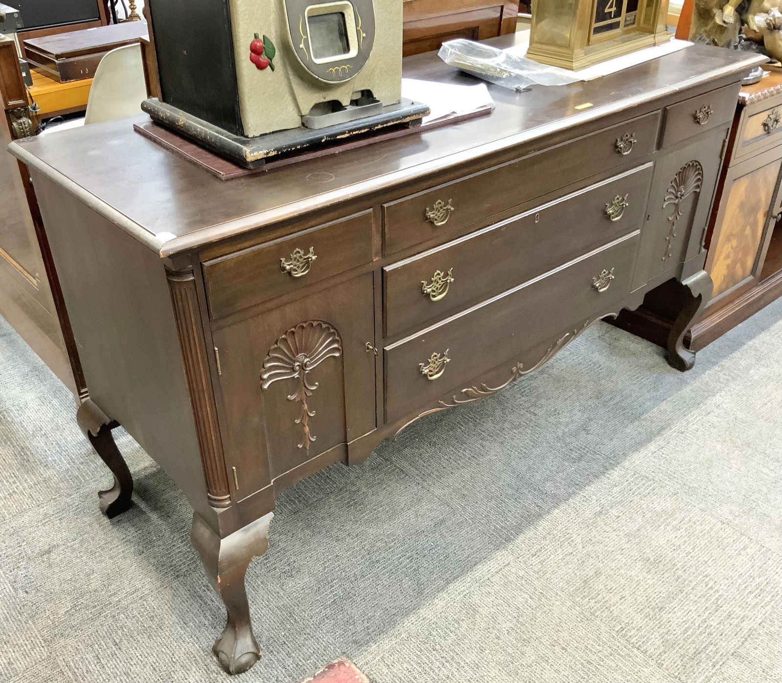 66" Wide Clawfoot Buffet. (1 of 1)