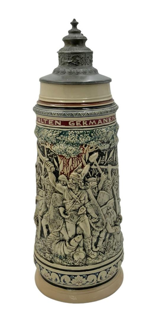 Antique 3-Liter German Viking Beer Stein. (1 of 4)