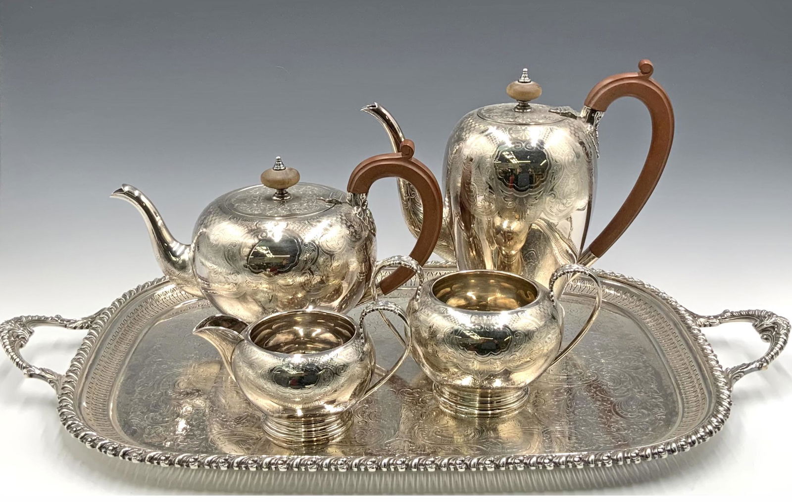 Birks Regency 5 Pc. Silverplate Tea Service Set. (1 of 3)