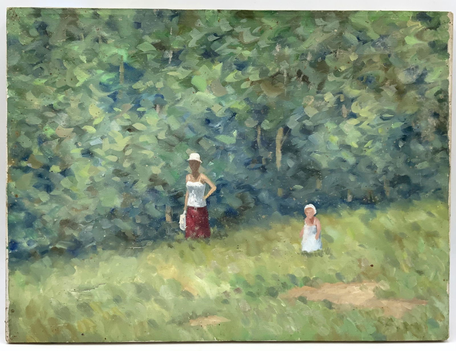 Unsigned Andre Gisson Painting of Mother & Child. (1 of 3)