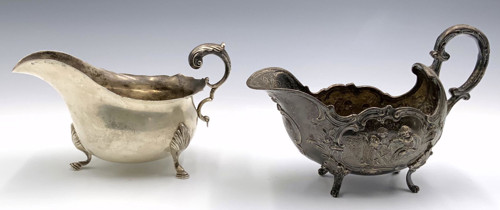 Lot of Two Sterling Silver Gravy Boats. (1 of 1)