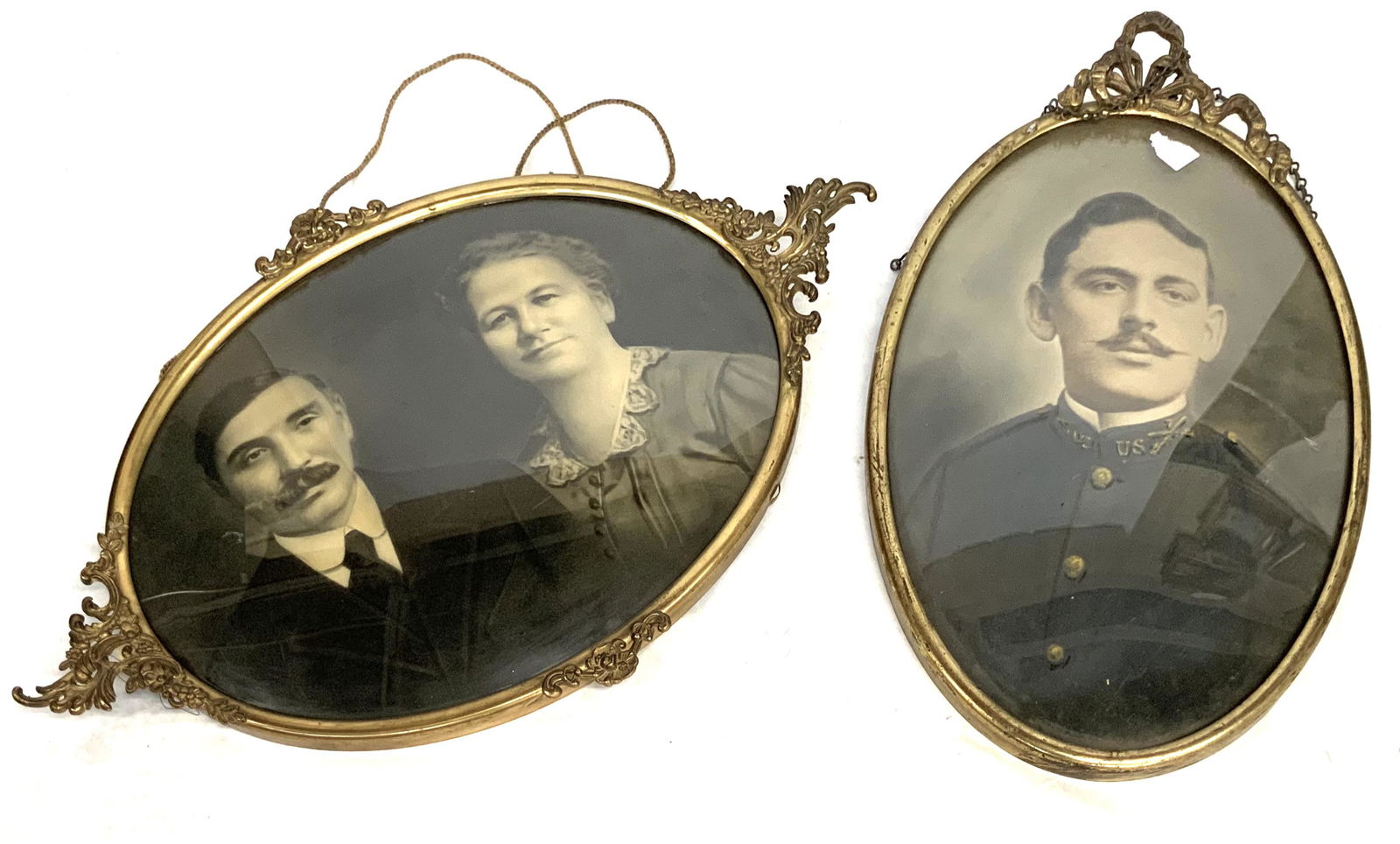 Lot of 2 Victorian Framed Ancestral Photos. (1 of 1)