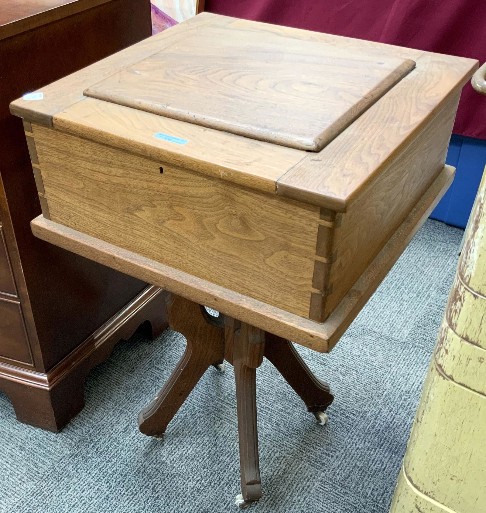 Antique Victorian Walnut Lift Top Sewing Cabinet. (1 of 1)