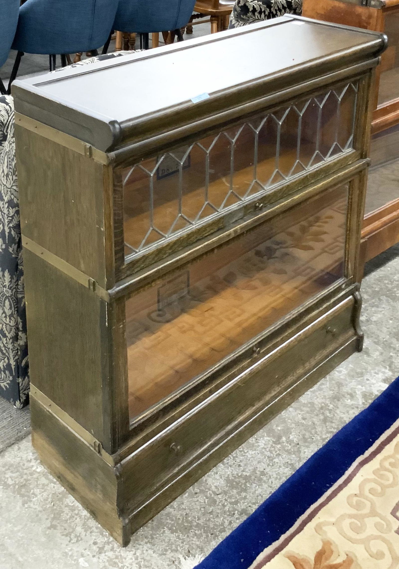 Antique 2-Door Oak Stacking Bookcase (1 of 1)