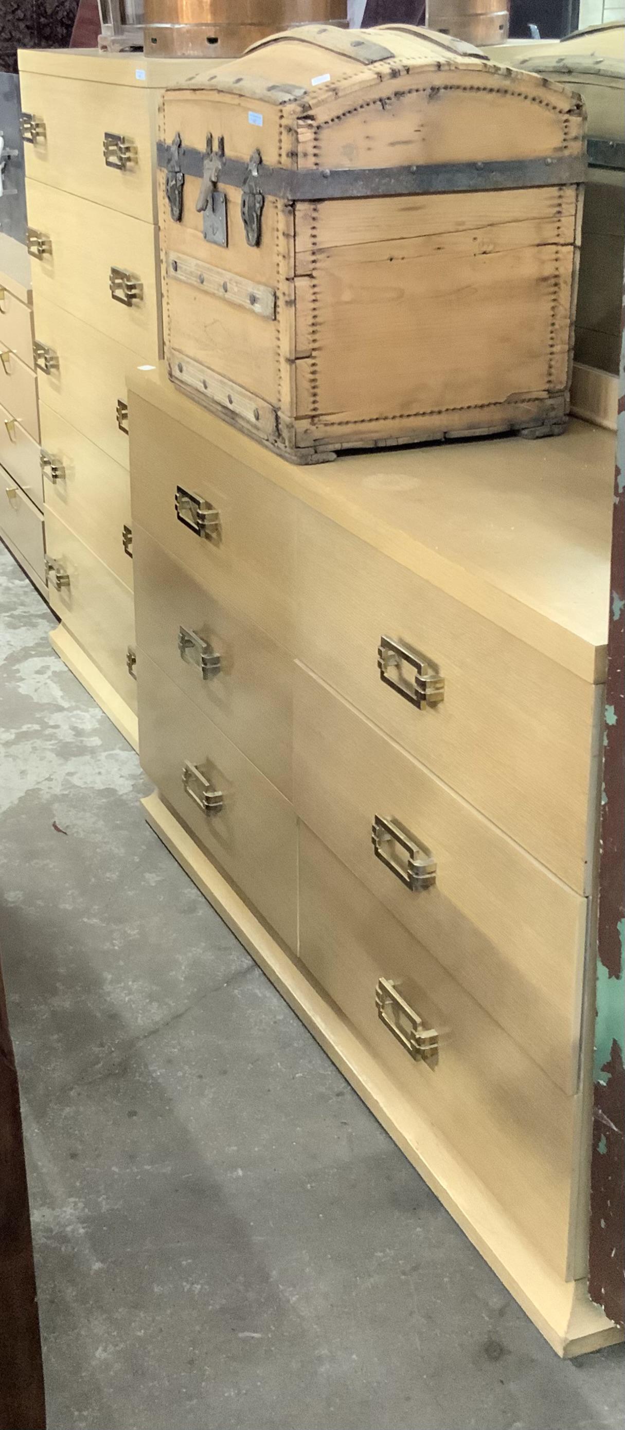 2 Pc. Mid-Century Chest and Dresser with Mirror. (1 of 2)