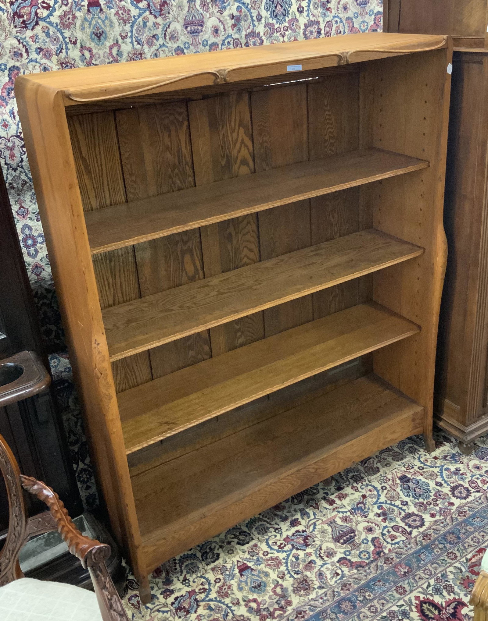 Antique Oak 3-Shelf Bookcase. (1 of 1)