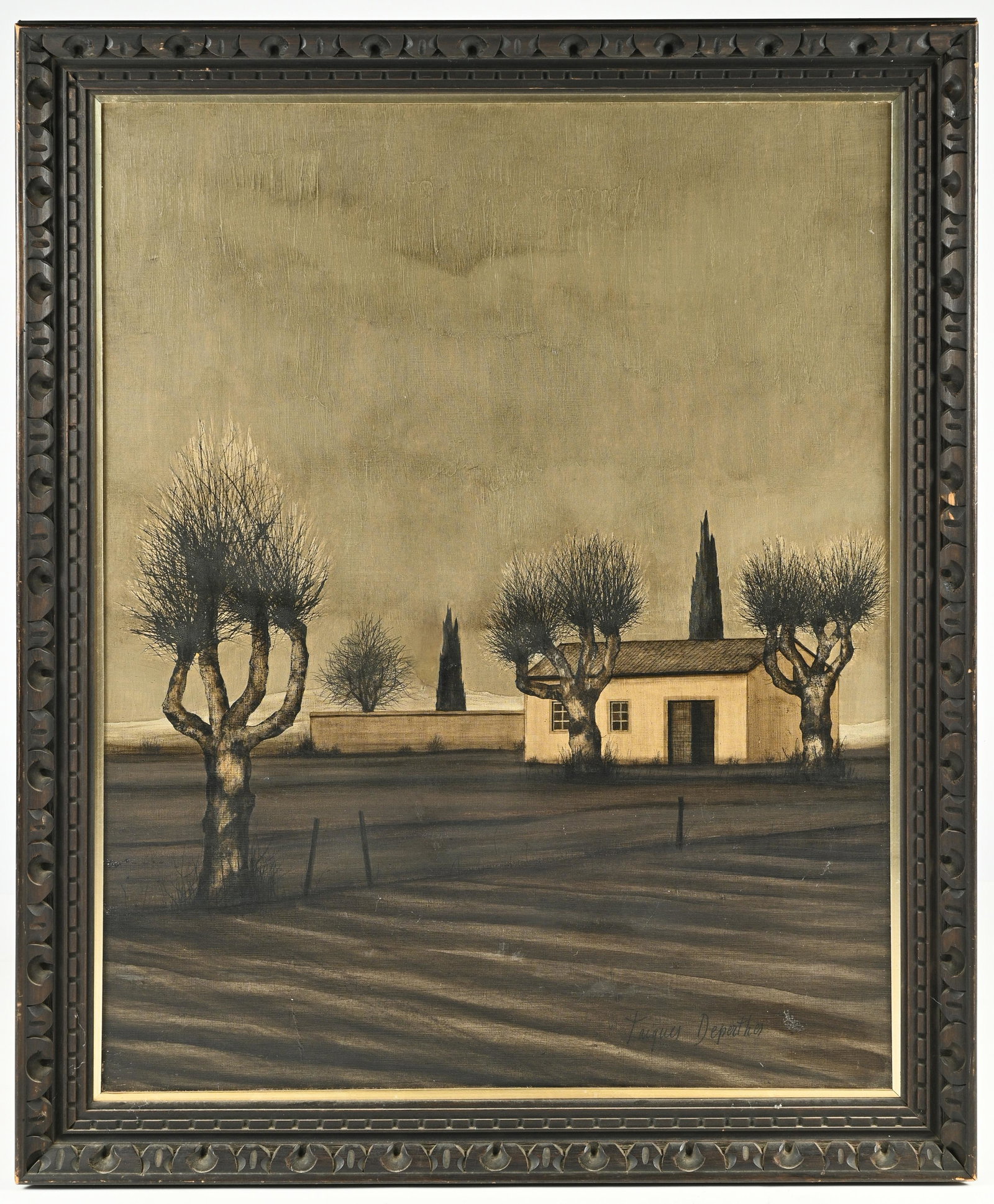 Jacques Desperthes Painting of House & Trees. (1 of 4)