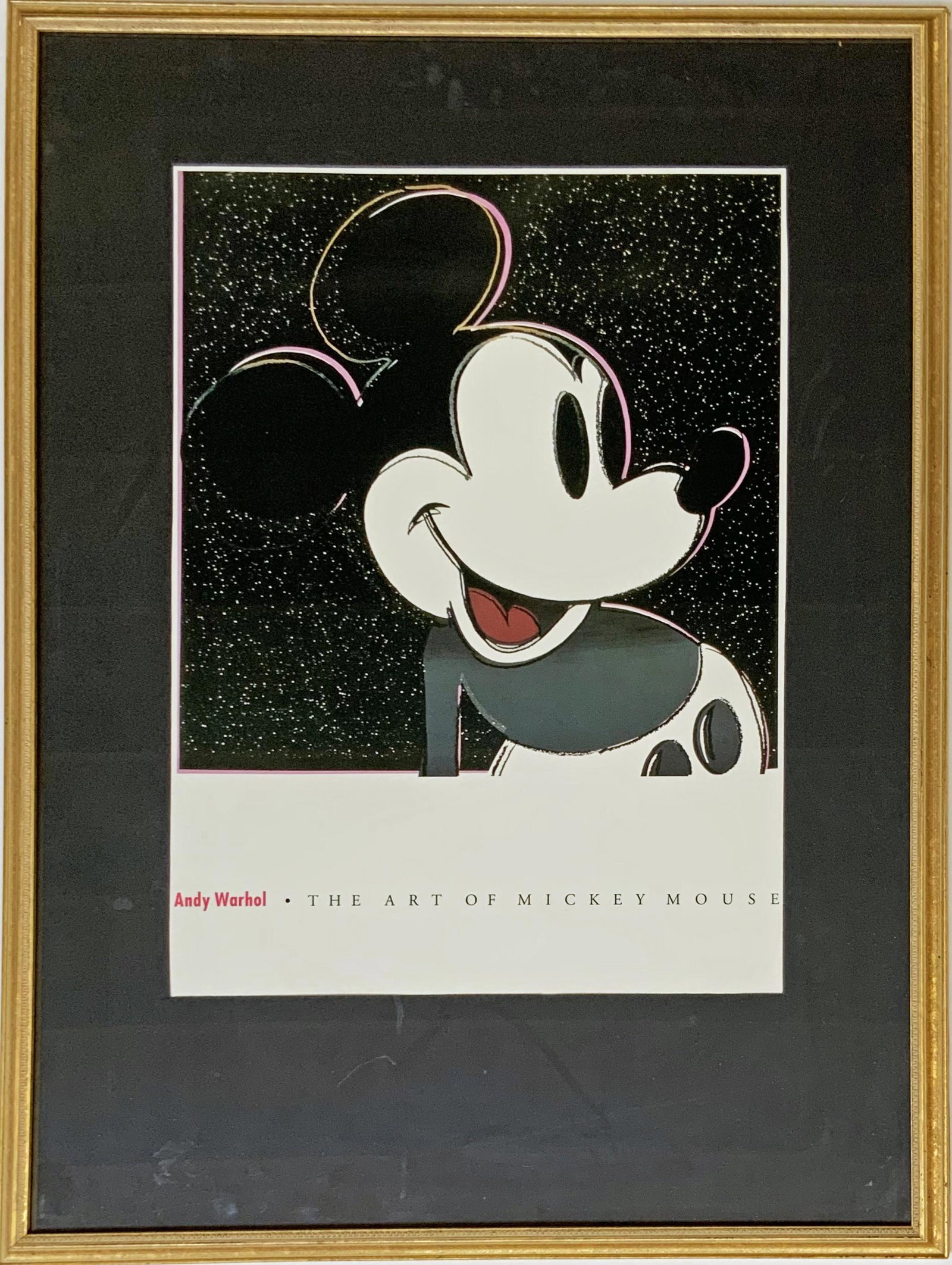 Framed Andy Warhol Mickey Mouse Poster. (1 of 2)
