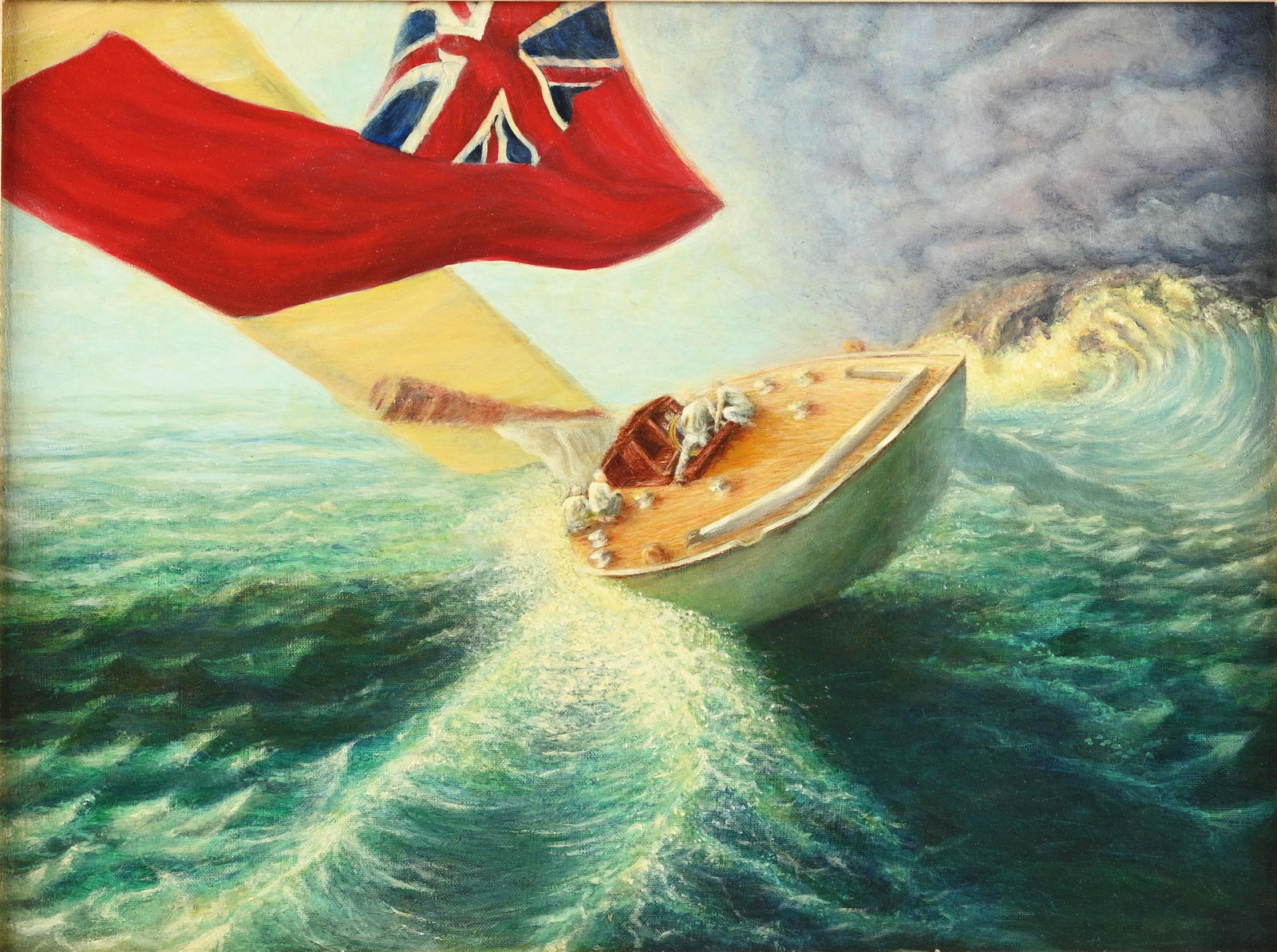 Oil Painting of a British Sailboat by Milan Kouba. (1 of 5)