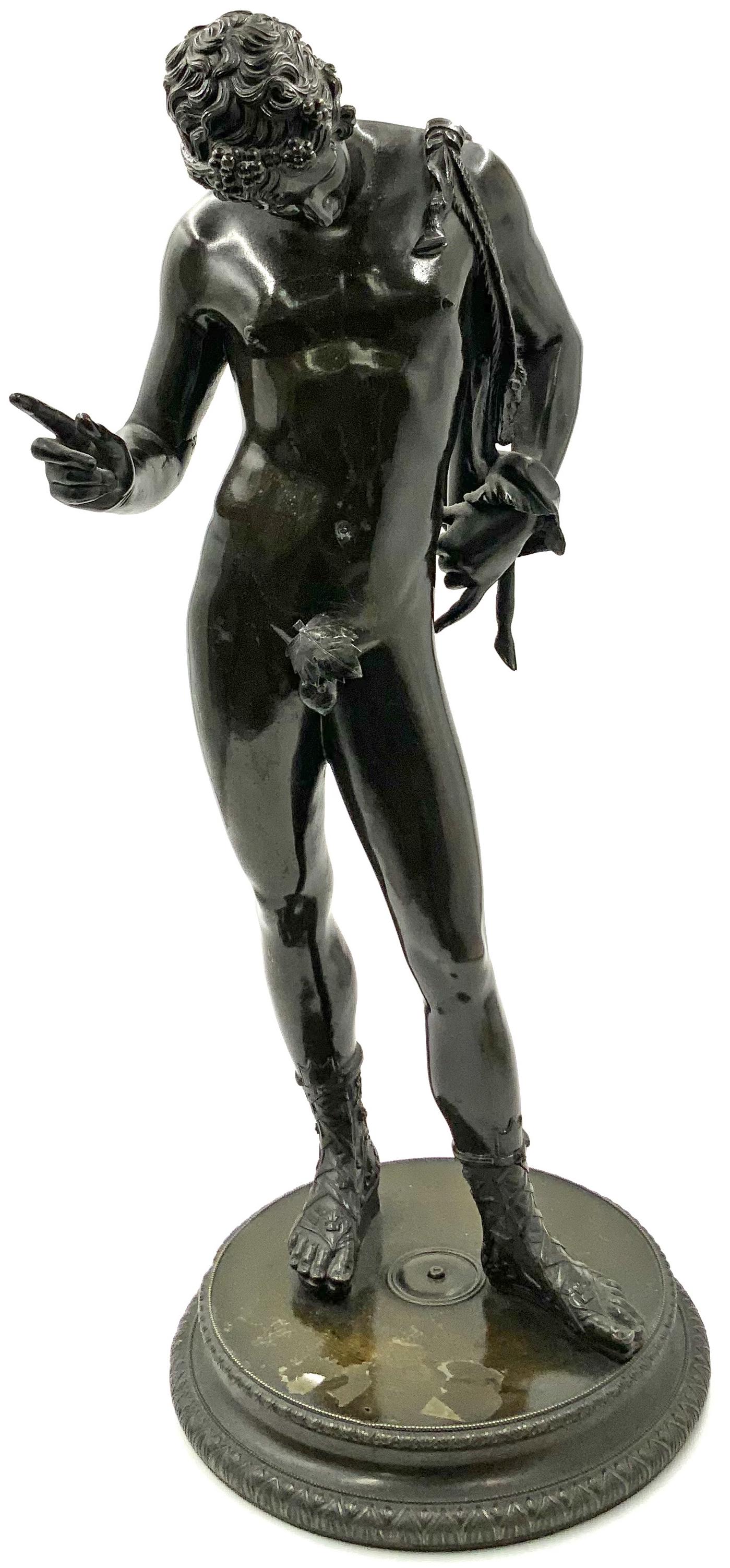 24" Bronze of Narcissus, Signed, "Amodio Naples". (1 of 5)