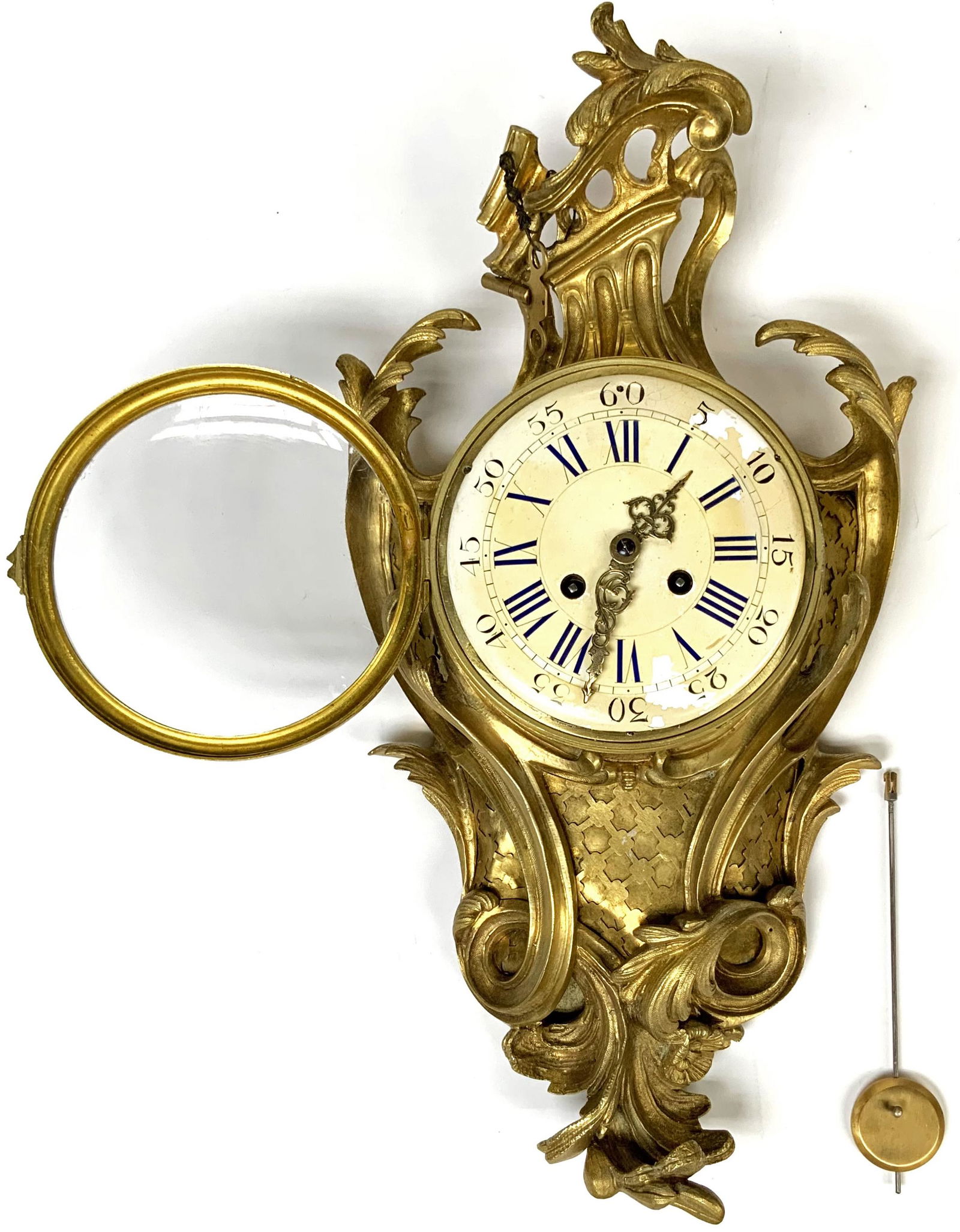20th Century French Bronze Wall Clock. (1 of 3)