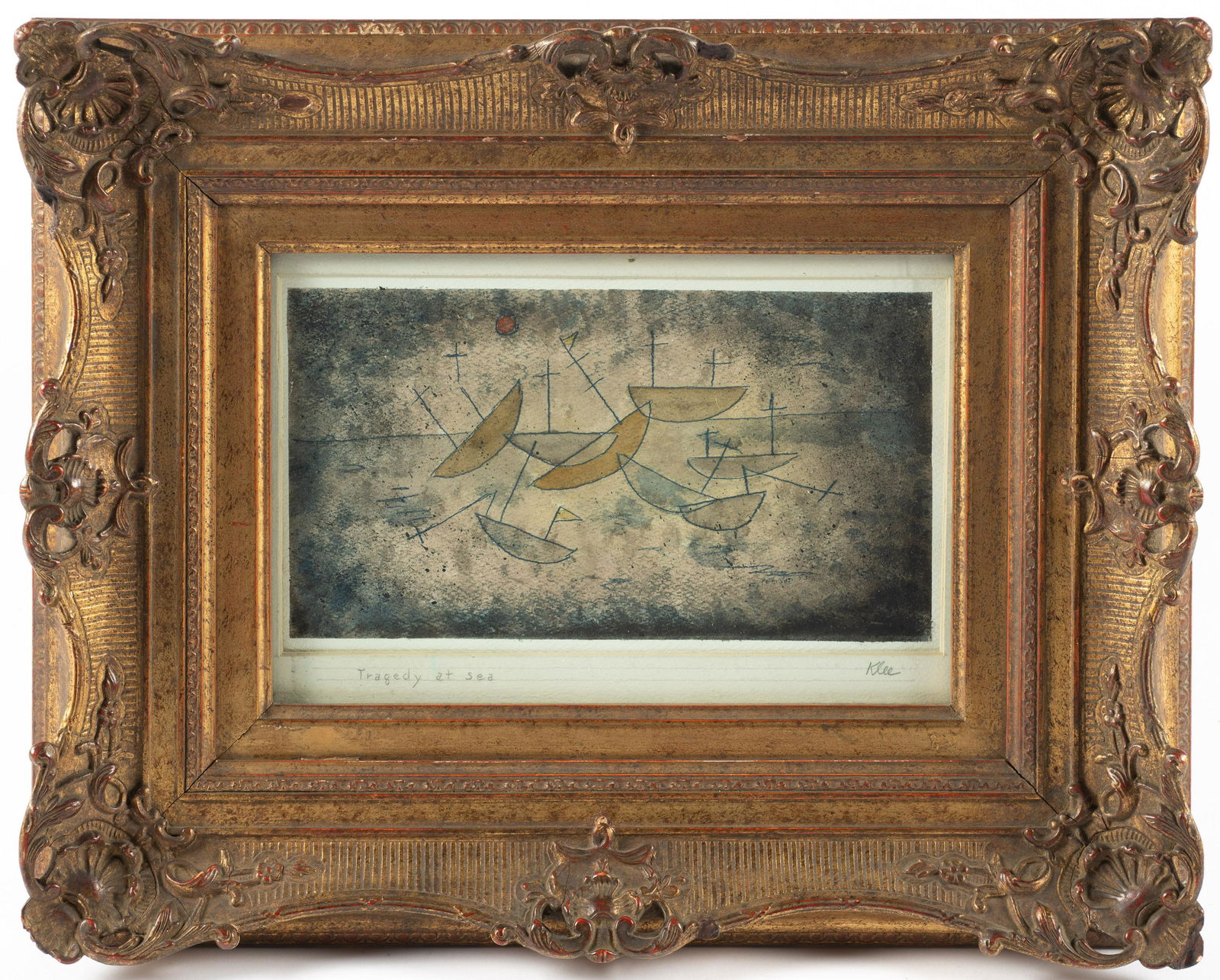 Abstract Watercolor and Pencil on Paper. Signed. (1 of 4)