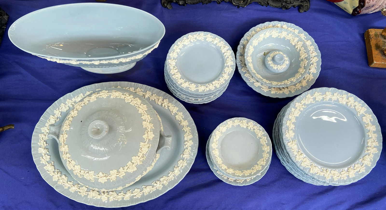 Lot: 28 pcs. Wedgwood Embossed Queensware China. (1 of 1)