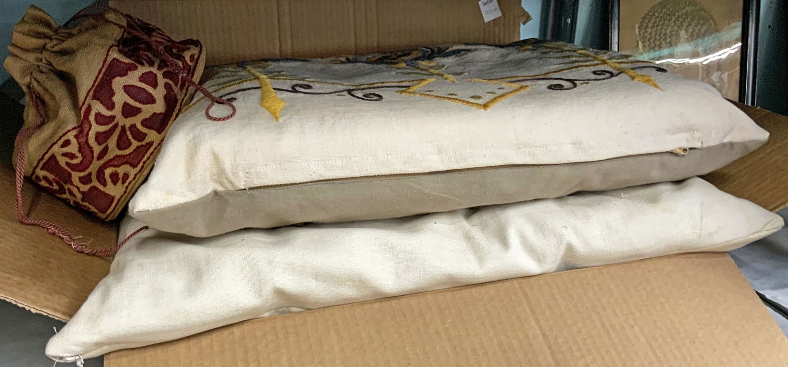 Lot of Arts & Crafts Embroidered Linens. (1 of 1)