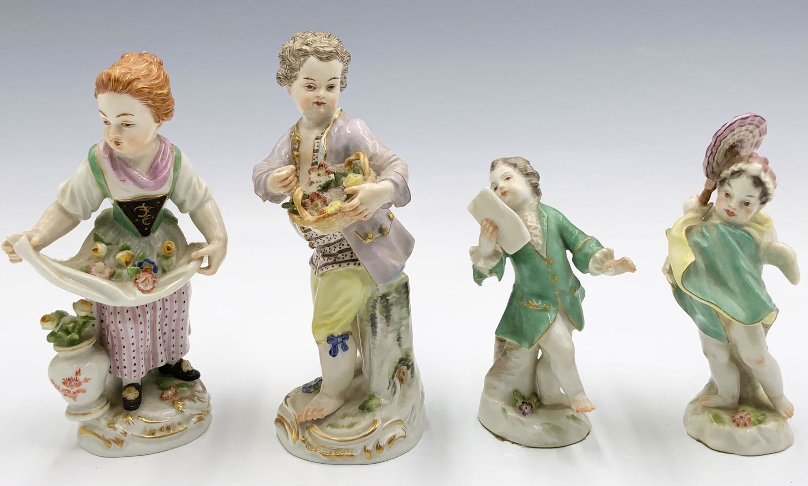 Lot of 4 Antique Meissen Figurines. (1 of 2)