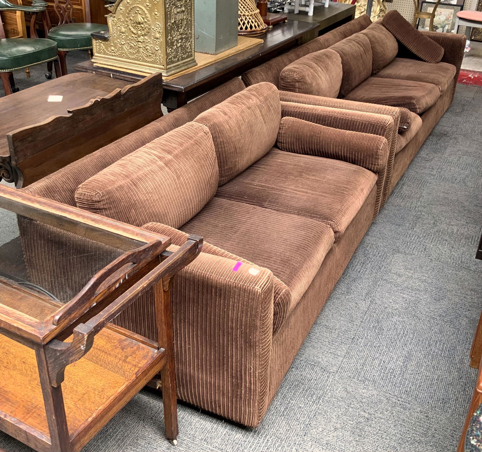 Selig Monroe Corduroy Mid-Century Sofa & Loveseat. (1 of 1)