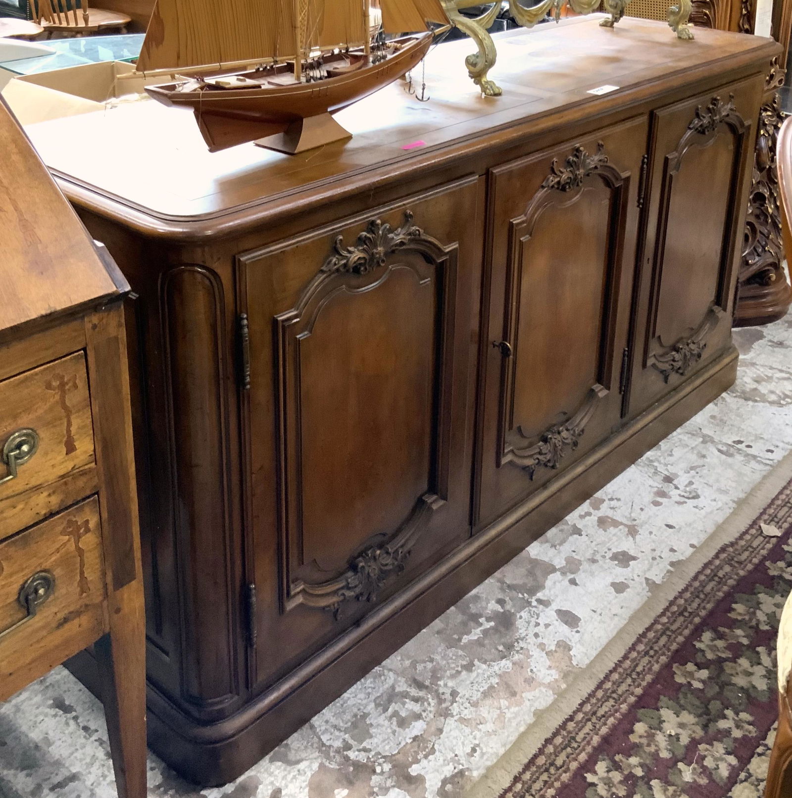 Sgd. Baker Country French Walnut Sideboard. (1 of 1)