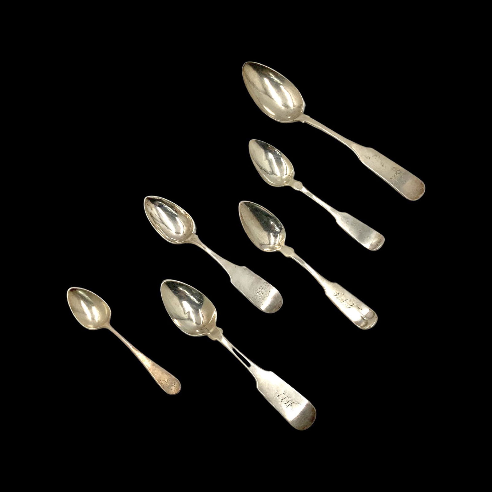 Lot of 6 Antique Coin Silver Spoons. Jun 18, 2022 Direct Auction