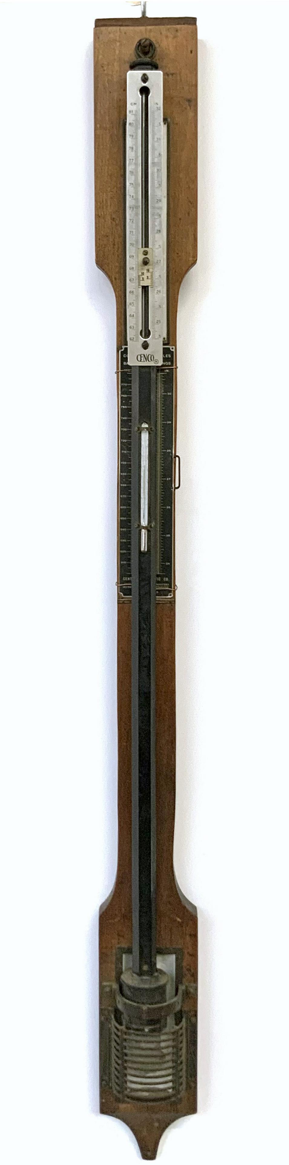 Antique Stick Barometer by Central Scientific Co. (1 of 3)