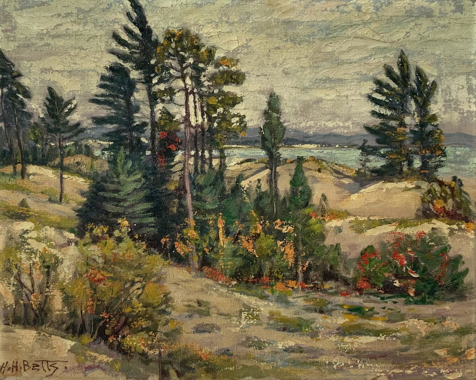 Vintage Oil Painting, Landscape, Signed H.H. Betts (1 of 5)