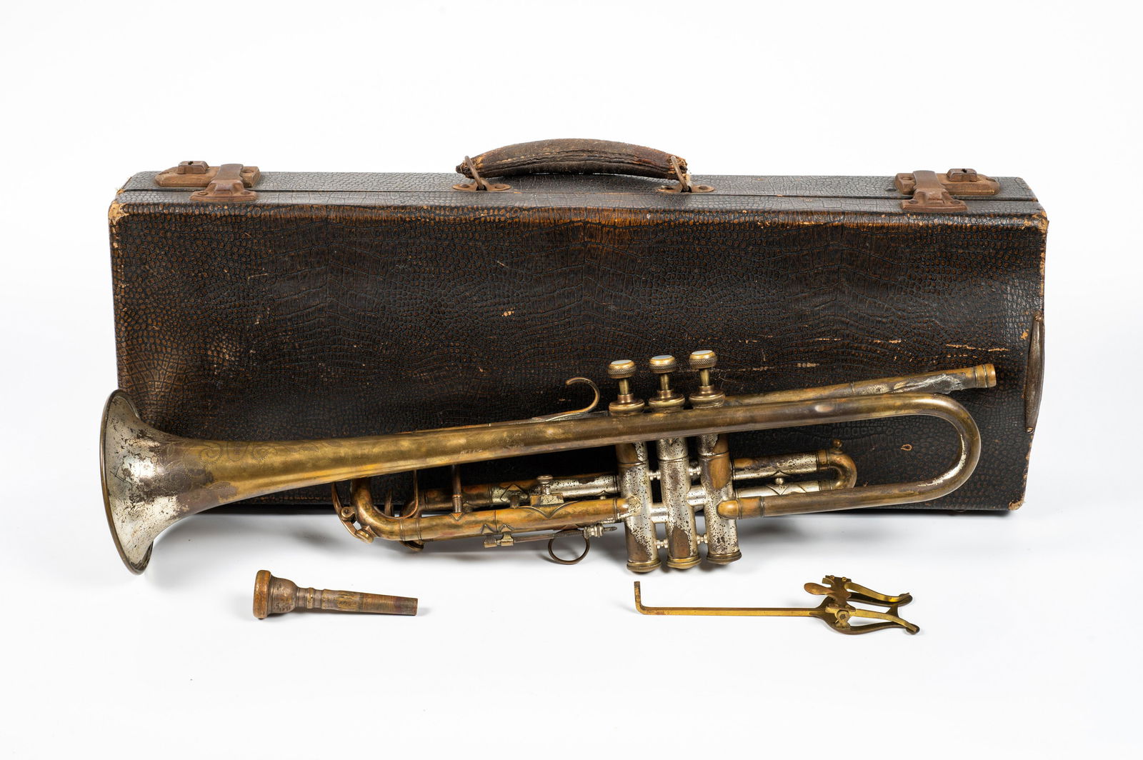 Antique Marceau Trumpet w/ Case. (1 of 6)