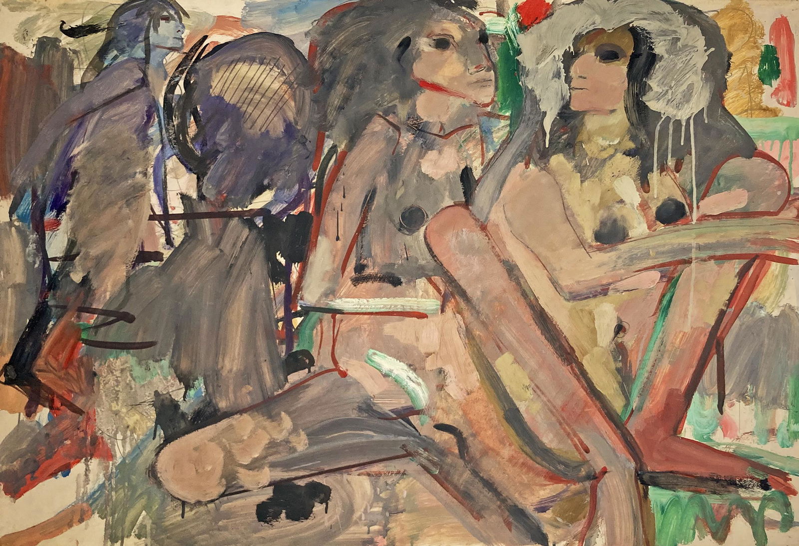 Large Abstract Oil Painting by Robert Beauchamp. (1 of 5)