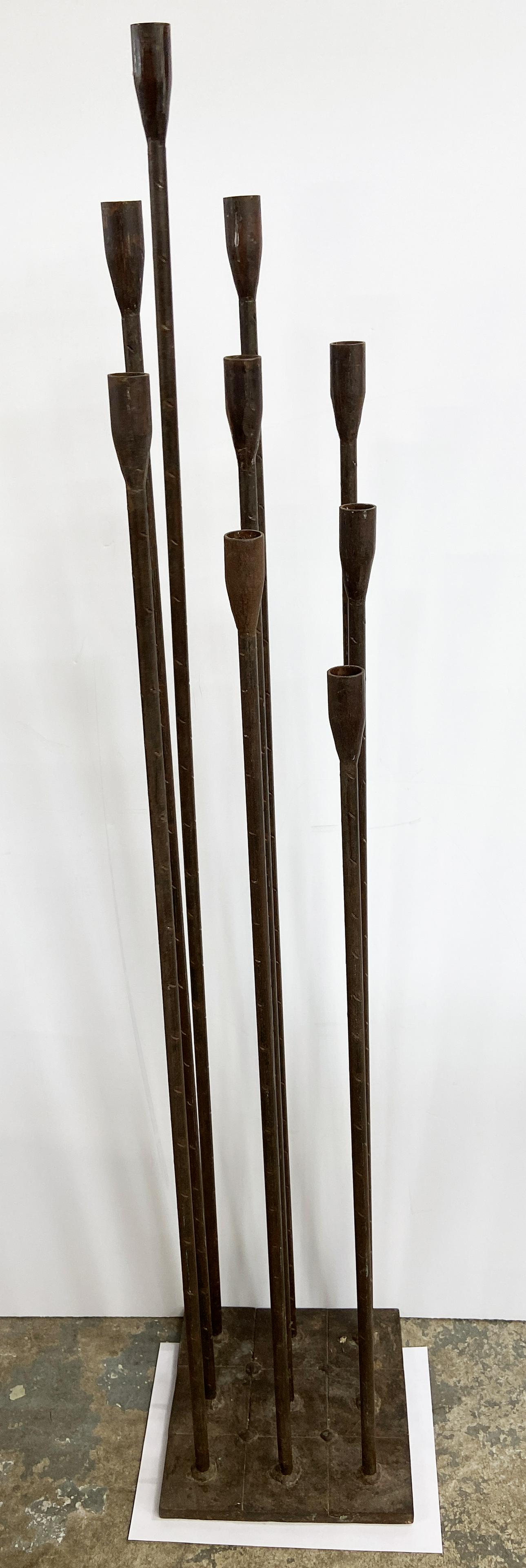 Mod Standing Iron or Steel Floor Candleabra. (1 of 1)